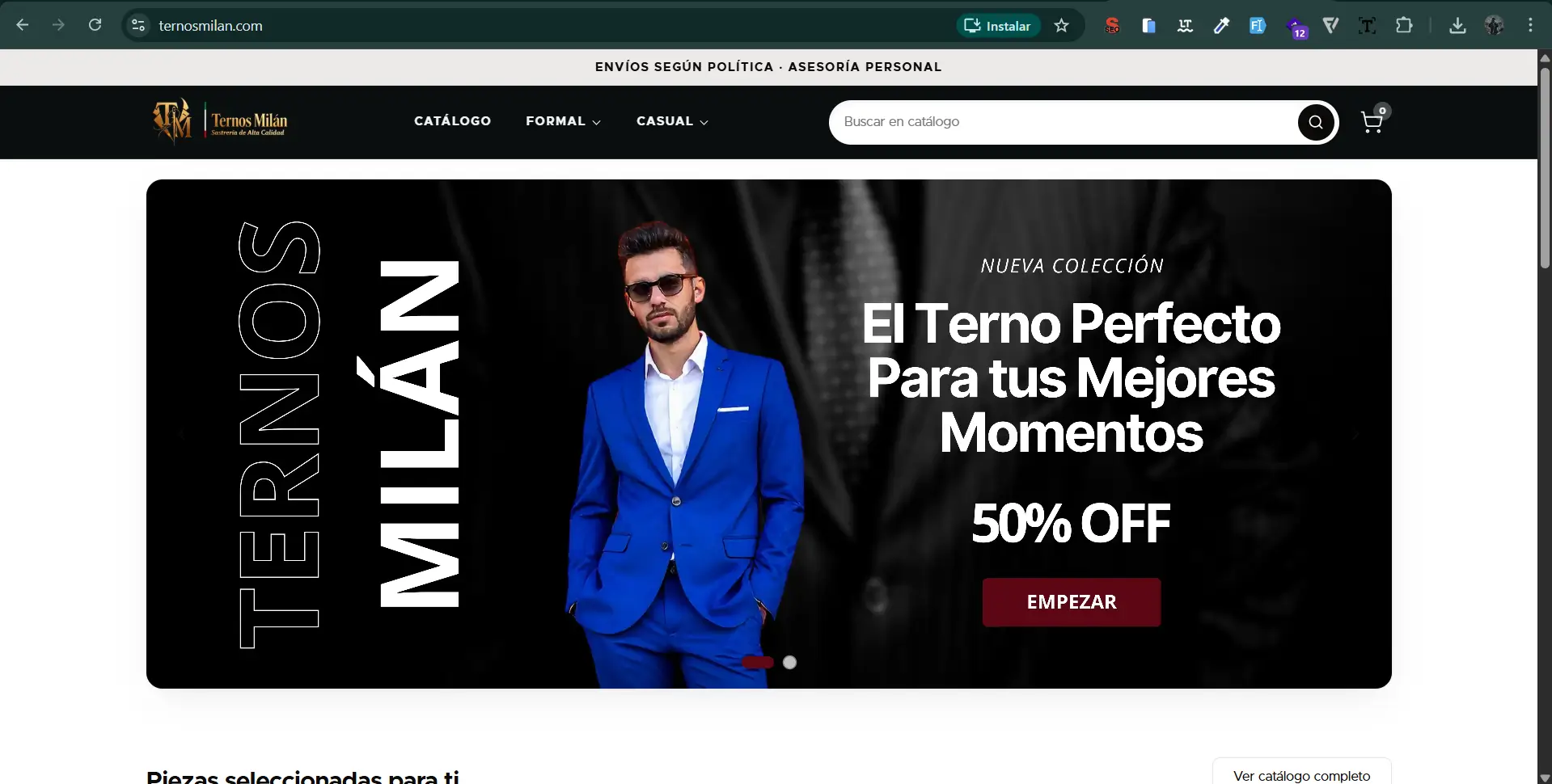 Ternos Milan - Proyecto desarrollado por Softech Perú