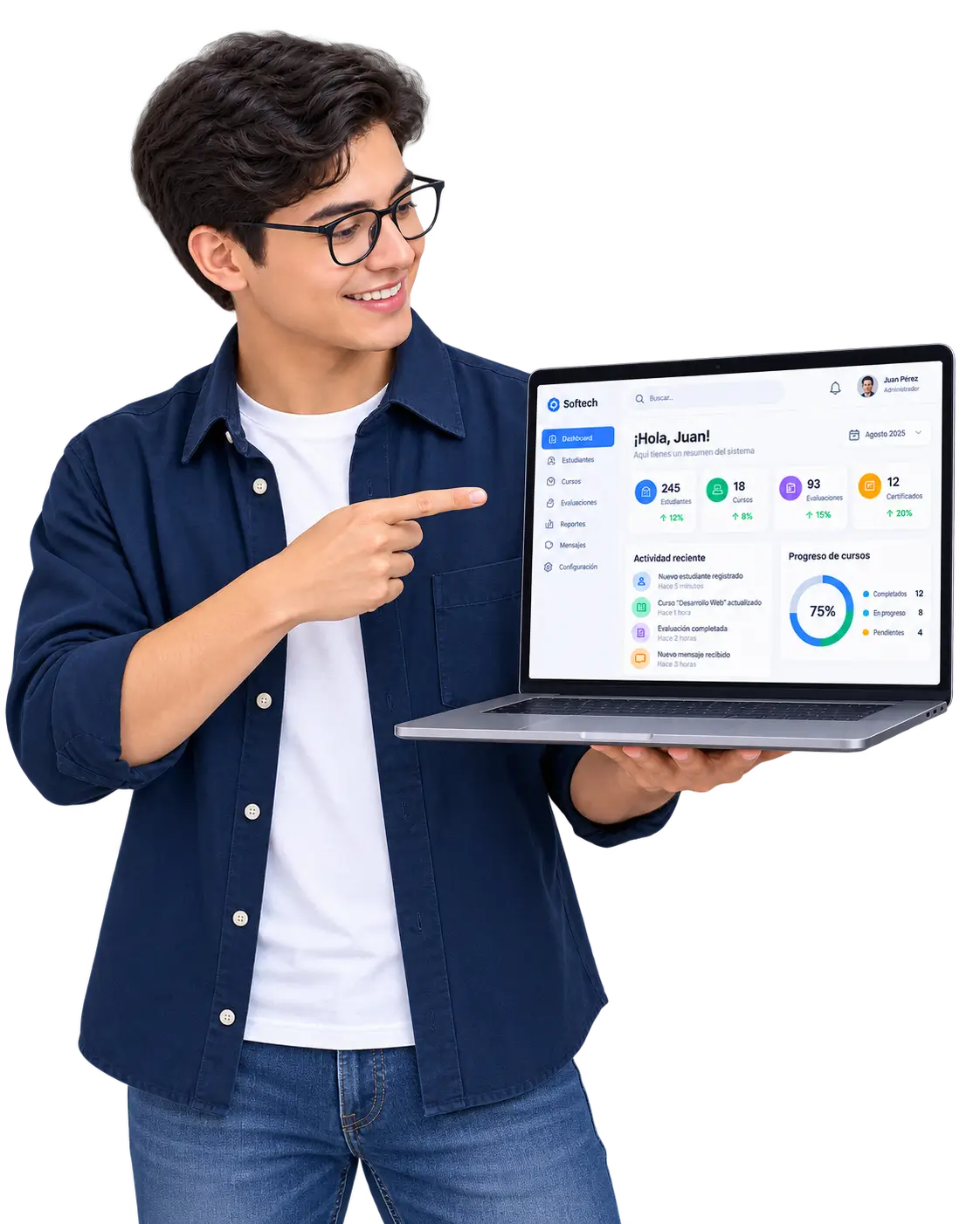 Soluciones digitales desarrolladas por SoftechPerú Profesional mostrando una plataforma digital desarrollada por SoftechPerú